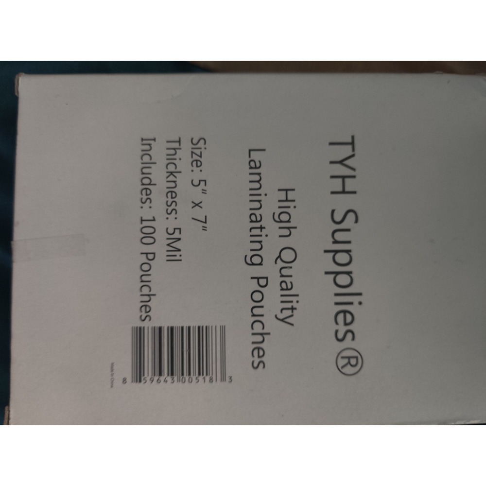 Laminating Pouches 5 x 7 5 Mil, 100 Pack